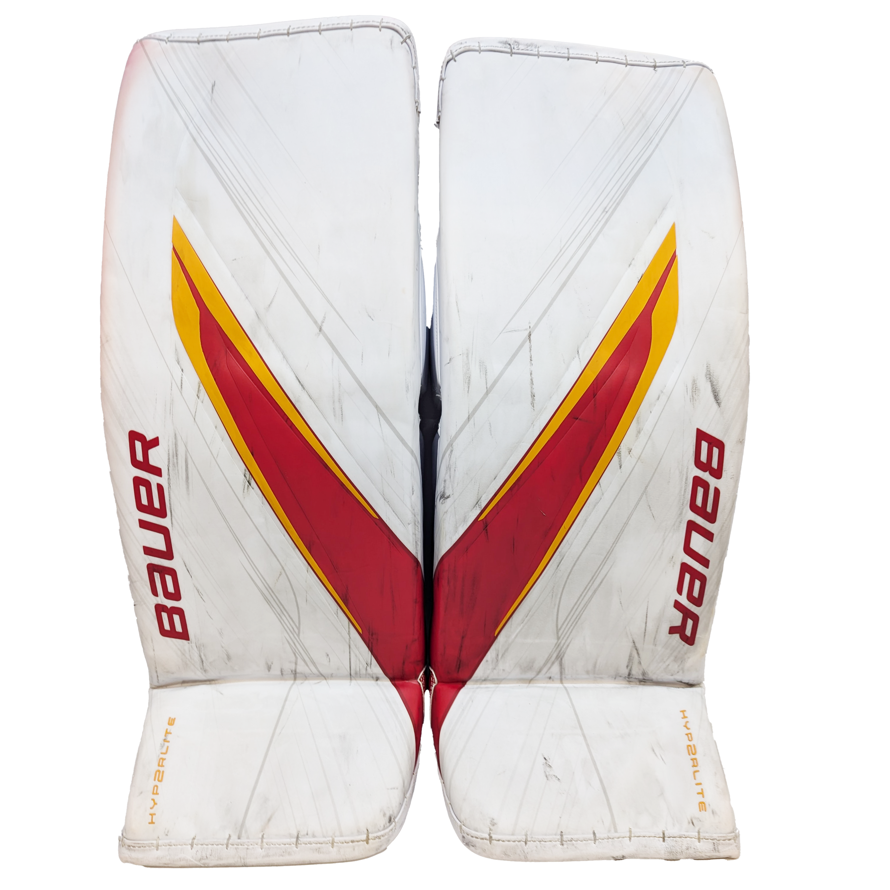 Bauer Vapor HyperLite - Ensemble complet de gardien de but Pro Stock d'occasion (blanc/rouge/jaune)